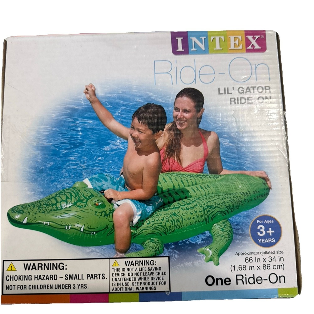 Intex Lil' Gator Ride-On Water Pool Lake Toy Float 58546EP NIB 2013
